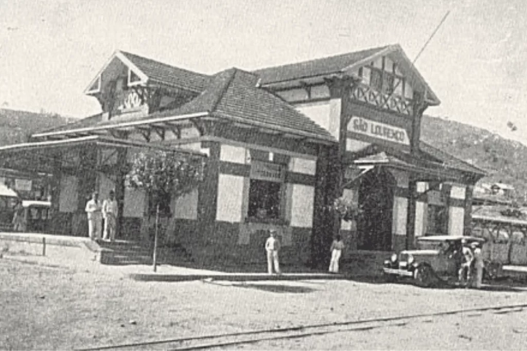 Foto antiga - Estação de São Lourenço
